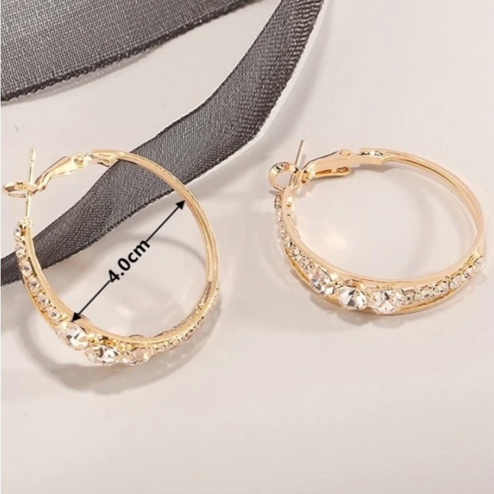 NWT Gold Hoops 💎​ - Picture 2 of 2
